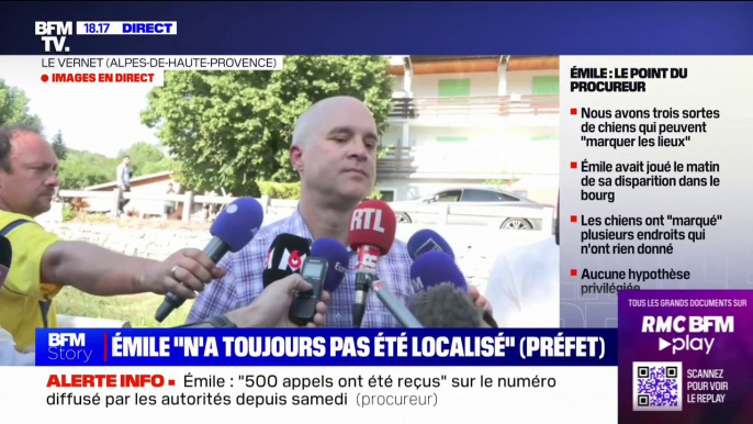 Disparition d'Émile: "Il n'est pas anormal que des enfants puissent encore jouer devant leur domicile sans que ça n'inquiète personne", assure le procureur des Alpes-de-Haute-Provence