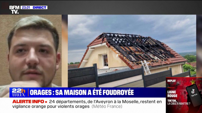 Orages dans l'Allier: "Je n'ai plus de maison", un habitant de Billy (Allier) dont la maison a été foudroyée témoigne sur BFMTV