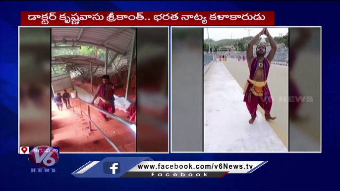 Man Climbing Tirumala Steps By Performing Bharatanatyam _ V6 News (1)