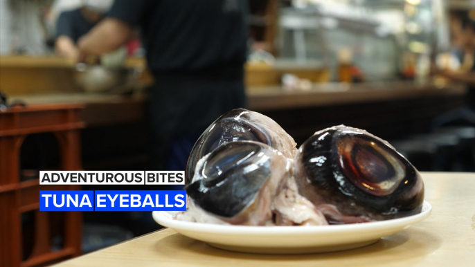 Adventurous Bites: Tuna eyeballs for dinner... Sure, why not?