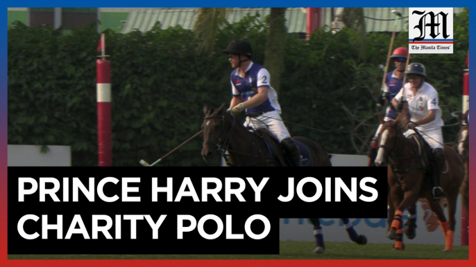 Prince Harry saddles up for charity polo match in Singapore