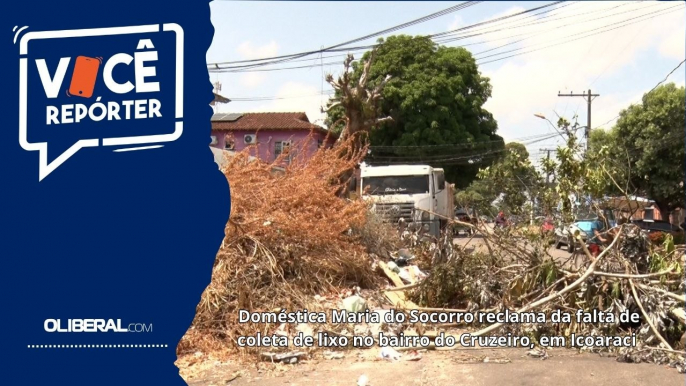 Doméstica Maria do Socorro reclama da falta de coleta de lixo no bairro do Cruzeiro, em Icoaraci 