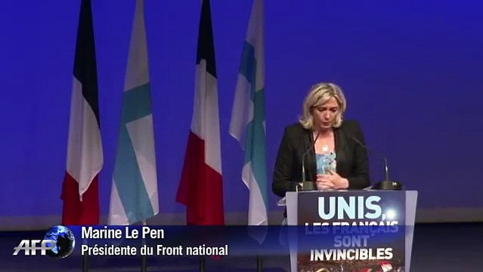 Municipales 2014 : Marine Le Pen raille PS et UMP à Marseille