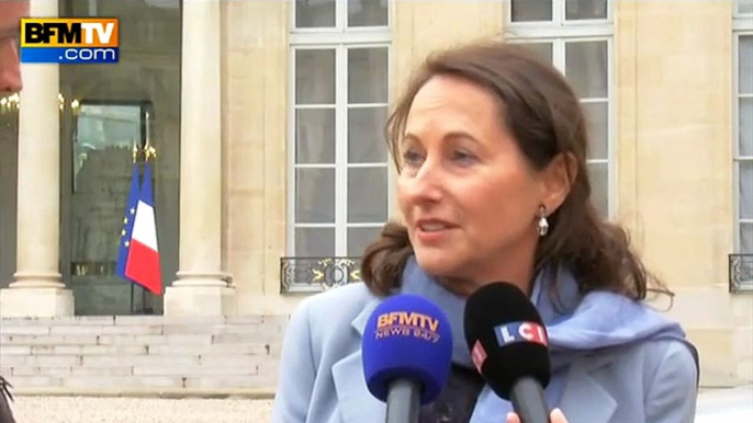 Ségolène Royal poursuivie par une guêpe en pleine interview