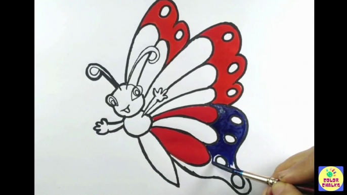 Butterfly Drawing And Coloring For Kids I How To Draw A Butterfly