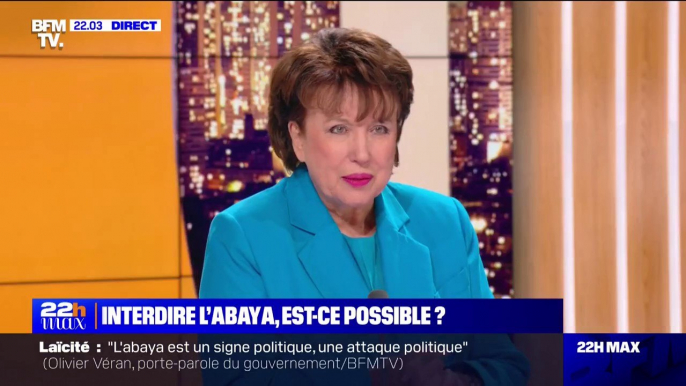 Interdiction de l'abaya à l'école: Gabriel Attal "a raison d'avoir donné un signal clair et fort sur la signification religieuse de l'abaya", affirme Roselyne Bachelot