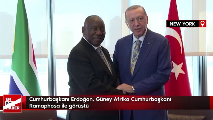 Cumhurbaşkanı Erdoğan, Güney Afrika Cumhurbaşkanı  Ramaphosa ile görüştü