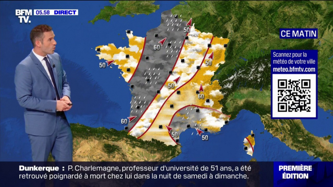 Un temps pluvieux sur une large partie du pays ce jeudi, des risques d'orages dans l'Ouest