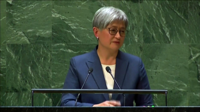 Foreign Minister Penny Wong tells UN to unite to avoid conflict