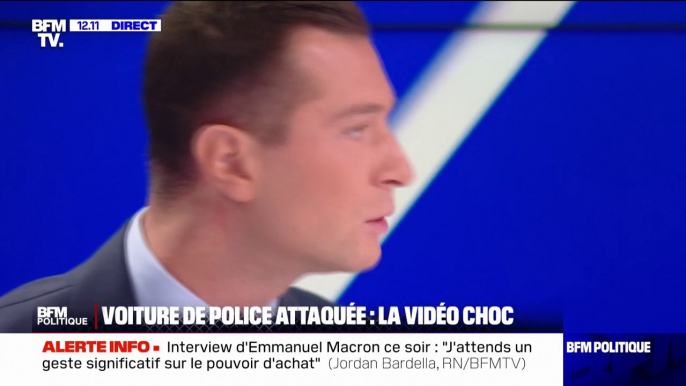 Jordan Bardella: "Je refuse qu'on jette l'opprobre sur l'intégralité" de la police