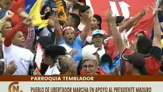 Monagas | Habitantes de la parroquia Temblador se moviliza en respaldo al Presidente Maduro