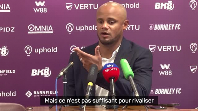 4e j. - Kompany : "Pas suffisant pour rivaliser avec des équipes de ce niveau"