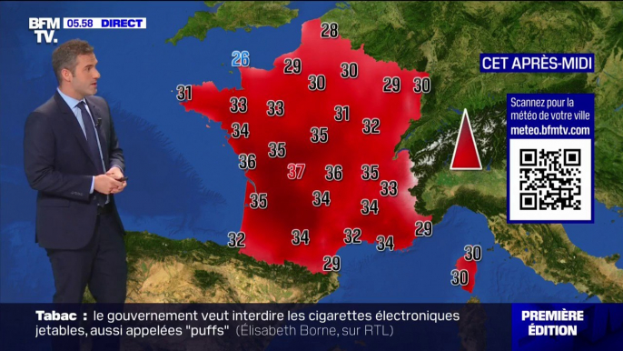 21 départements placés en vigilance jaune canicule et des températures comprises entre 26°C et 37°C... La météo de ce lundi 4 septembre