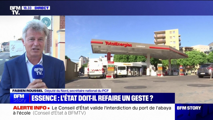 Prix de l'essence: "La proposition que je fais, c'est de baisser les taxes sur l'essence", indique Fabien Roussel (PCF)