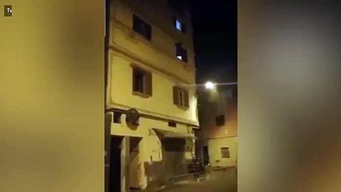 Terrifying Moment Building Collapses During Morocco Earthquake