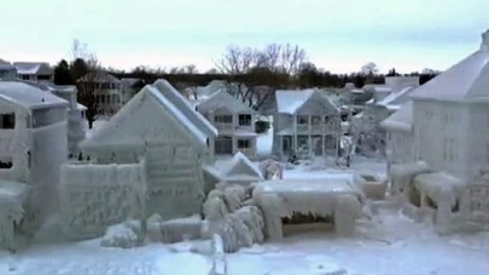 Exploring the Enchanting Frozen House in Lake Erie, Canada #extremeweather #caughtoncamera