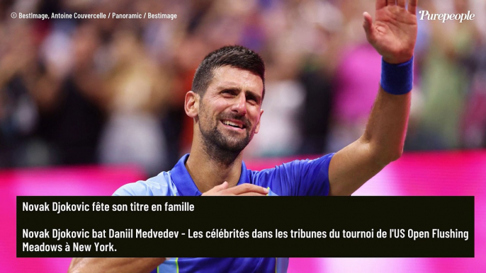 Novak Djokovic vainqueur très ému à l'US Open : tendre baiser avec Jelena et gros câlins à ses enfants, Stefan et Tara