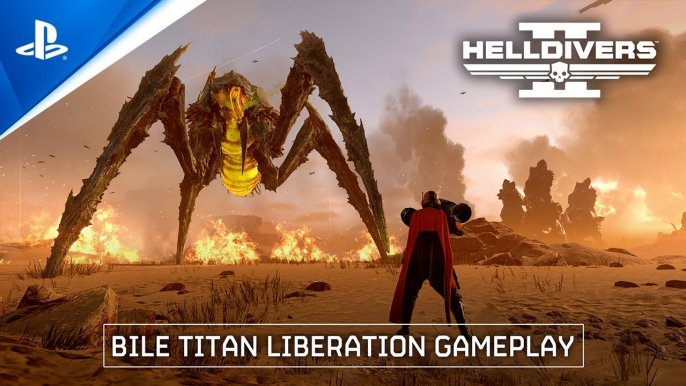 Bile Titan Liberation. Tráiler gameplay de Helldivers 2