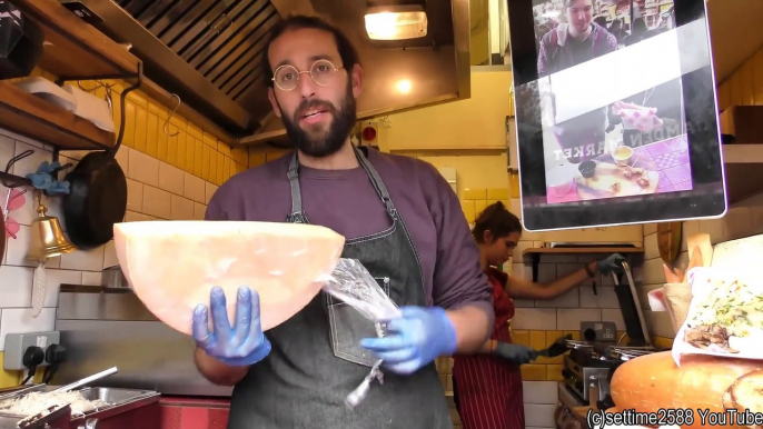 Yummy Swiss Raclette | Warm Melted Swiss Cheese With Egg And Potatoes London | London Street Food #food #streetfood #foodlover #foodies #asmr #tasty #spicy