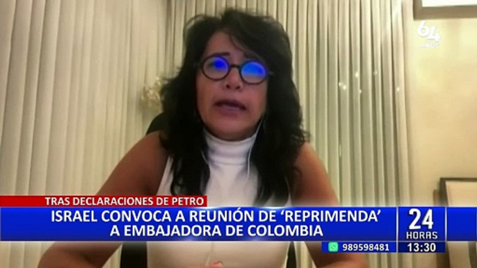 Isarel convocó a una reunión de 'reprimenda' a embajadora de Colombia tras declaración del presidente Petro