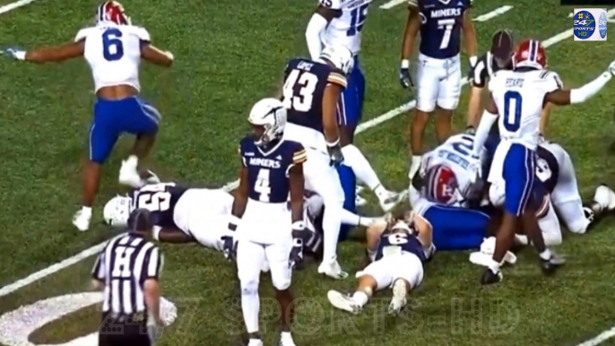 Louisiana Tech SUSPENDS linebacker Brevin Randle after he was caught stomping on UTEP player's head as he lay face down on the field