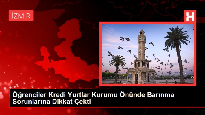 Öğrenciler Kredi Yurtlar Kurumu Önünde Barınma Sorunlarına Dikkat Çekti