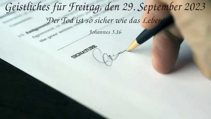 Geistliches für Freitag, den 29. September 2023