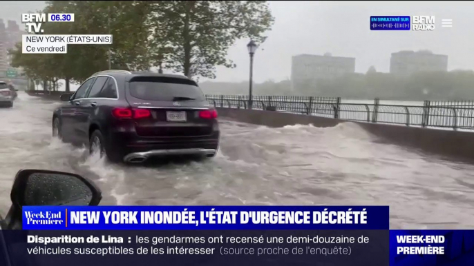 Routes, métro, aéroports... Les images de New York inondée par des pluies torrentielles