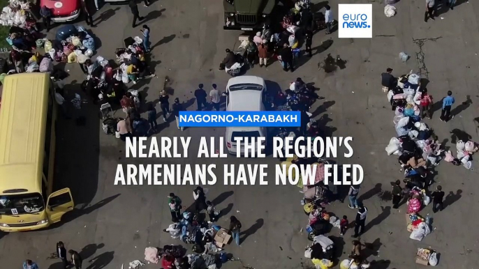 Almost all Nagorno-Karabakh's ethnic Armenians have fled, Armenia says