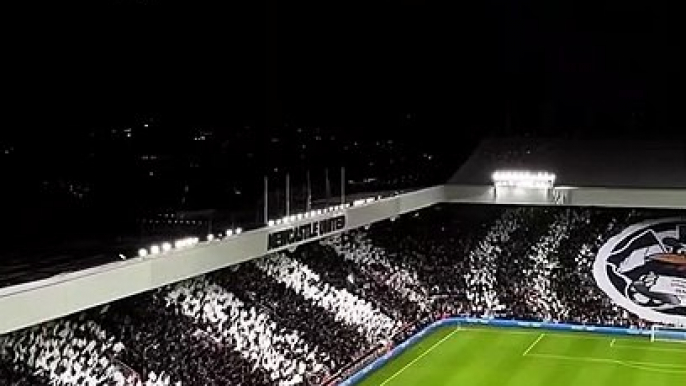 Amazing work by Newcastle fans in the Champions League match against Paris Saint-Germain | 04-10-2023 |