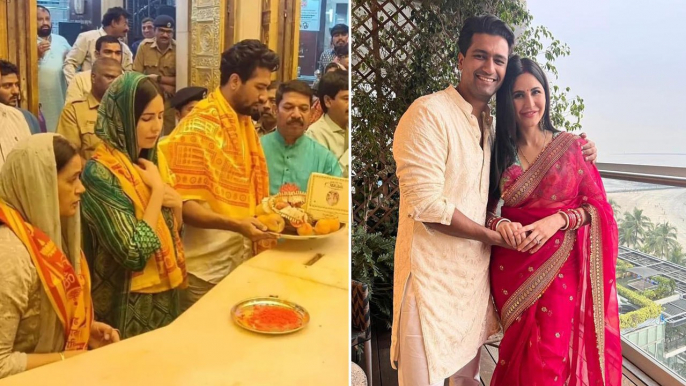 Vicky Kaushal-Katrina Kaif की Pregnancy Rumours के बीच 'सिद्धिविनायक' के दर्शन करते हुए Photo Viral