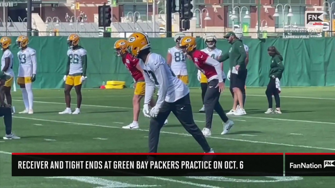 Receiver and Tight Ends at Green Bay Packers Practice on Oct. 6