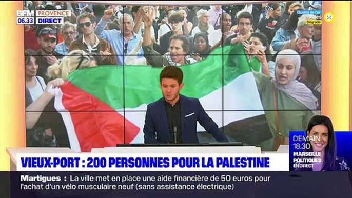 Attaque du Hamas - Malgré l' interdiction de la Préfecture, plusieurs dizaines de personnes se sont rassemblées hier à Marseille et ont scandé : "Israël assassin. Macron complice. Nous sommes tous des palestiniens"