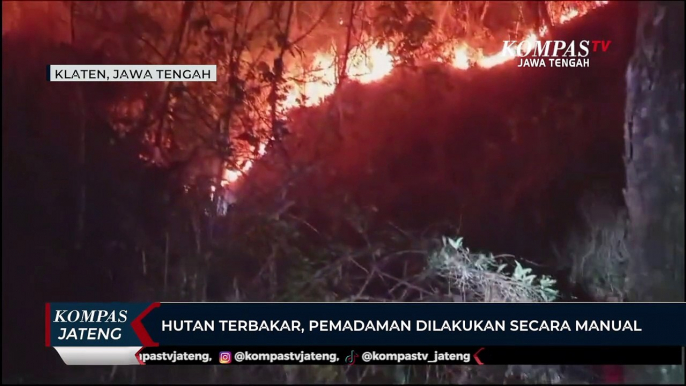 Hutan di Klaten Terbakar, Pemadaman Dilakukan Secara Manual