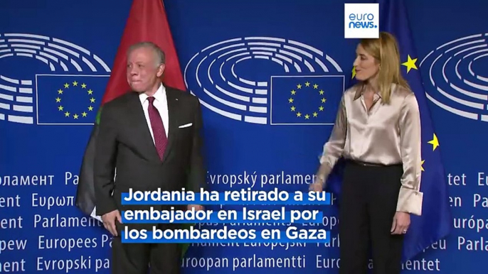 El rey Abdallah II de Jordania lleva a Bruselas su defensa de un alto el fuego en Gaza