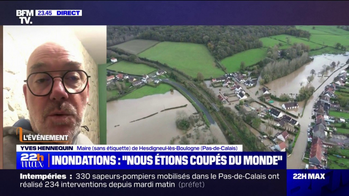 "Laisser tous les meubles sur cales et ne pas remettre en état trop vite les habitations":  Yves Hennequin, maire de Hesdigneul-lès-Boulogne (Pas-de-Calais) redoute la menace d'une nouvelle crue