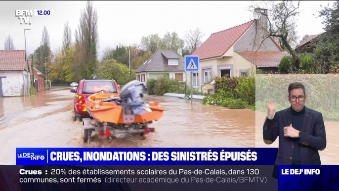 Inondations dans le Pas-de-Calais: la crainte et l'épuisement des sinistrés à l'approche des prochaines crues