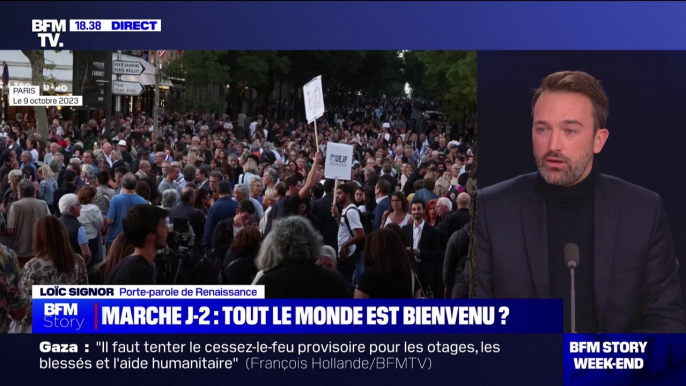 Marche contre l'antisémitisme: "Chacun est libre de venir en son âme et conscience, mais sur le sujet de la lutte contre l'antisémitisme, la conscience du RN n'est pas tranquille", affirme Loïc Signor (Renaissance)