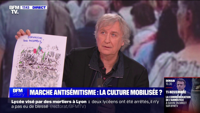 Marche contre l'antisémitisme: "Je ne suis pas un amoureux des manif', mais là, il faut y aller", affirme Plantu
