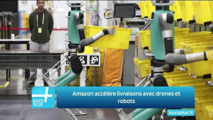 Amazon accélère livraisons avec drones et robots