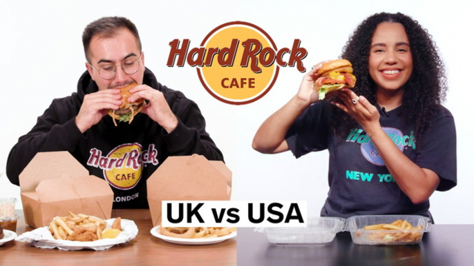 All the differences between the Hard Rock Cafe menus in the US and the UK