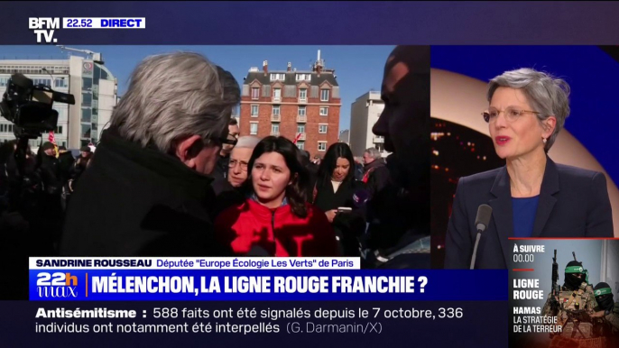 Critiques de Jean-Luc Mélenchon envers Yaël Braun-Pivet: "Ce n'est pas possible de poser ces mots-là", estime Sandrine Rousseau (EELV)