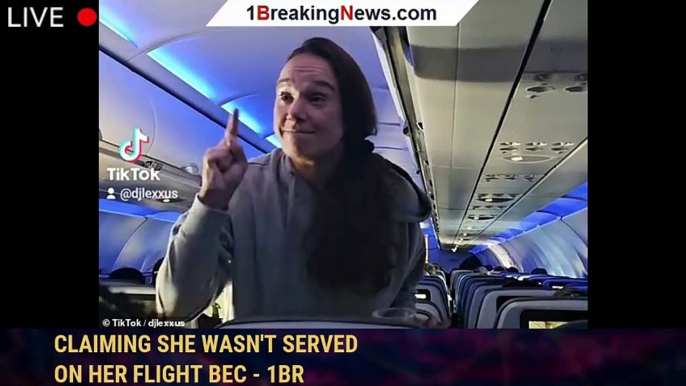 Moment drunk woman is escorted off a plane after claiming she wasn't served