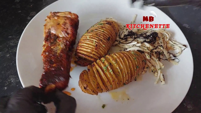 DI MUNA KAILANGANG KUMAIN SA LABAS PAG NATIKMAN MO ITONG PULL-OUT SPARE RIBS AT HASSELBACK POTATOES!