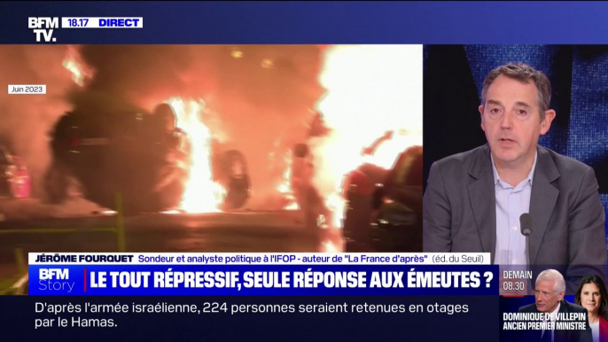 Émeutes: "Sur les 530 communes touchées en 2023, 100 n'avaient pas connu d'émeutes urbaines en 2005", indique Jérôme Fourquet (sondeur et analyste politique à l'IFOP)