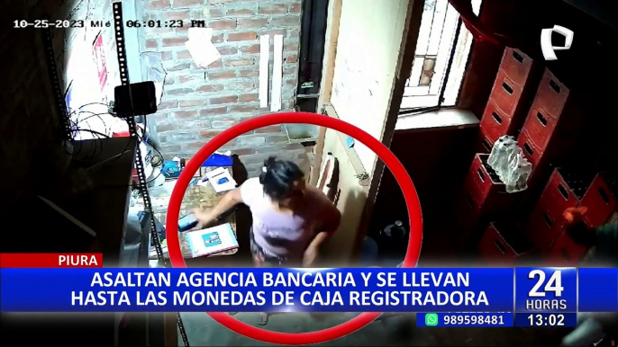 Piura: dos sujetos armados asaltan agente bancario y se llevan más de S/2000