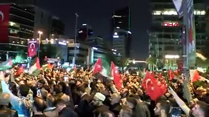 İstanbul'da İsrail protestosu! Başkonsolosluk binasına havai fişek attılar