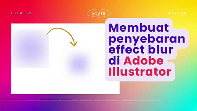 Membuat penyebaran effet blur di Adobe Illustrator