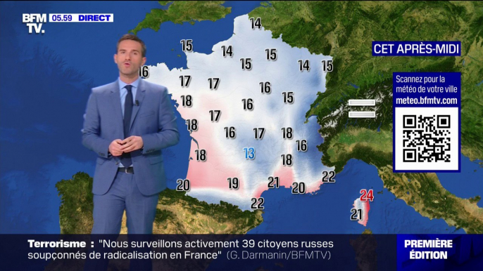 Des précipitations dans le nord et des éclaircies dans le sud, avec des températures comprises entre 13°C et 24°C... La météo de ce mardi 31 octobre