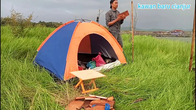 CAMP FISHING Ep.5 jangari cirata di tengah pasir bermalam sendirian